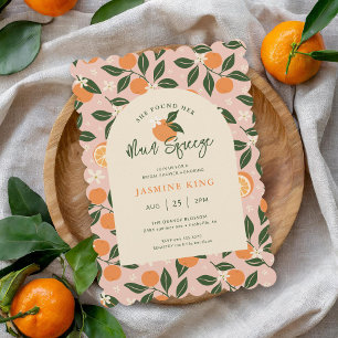 Invitación Naranja principal de hielo Citrus Bridal Shower