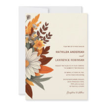 Naranja Quemado Boho Boda Floral Terracotta