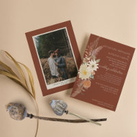 NARANJA Quemado BOHO Fall Floral Pampas Grass Eleg
