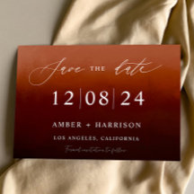 Naranja quemado oscuro glamour boho ahorra la fech