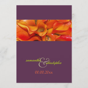 Invitación NARANJA QUEMADO PixDezines LILIES/BCKGRND