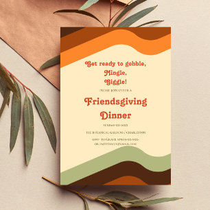 INVITACIÓN NARANJA RETRO FRIENDSGIVING