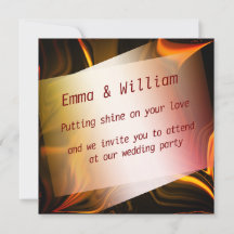 Naranja rojizo o curvas de oro en fondo oscuro.