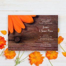 Invitación Naranja Ruso Daisy Country Junior / Senior Prom