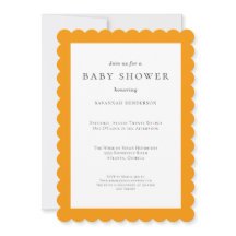 Naranja simple divertida Baby Shower