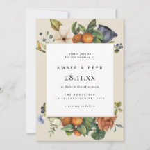 Naranja Summer Floral Boho Boda