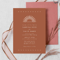 Naranja Terracotta Boda de Boho Desert Sun quemado