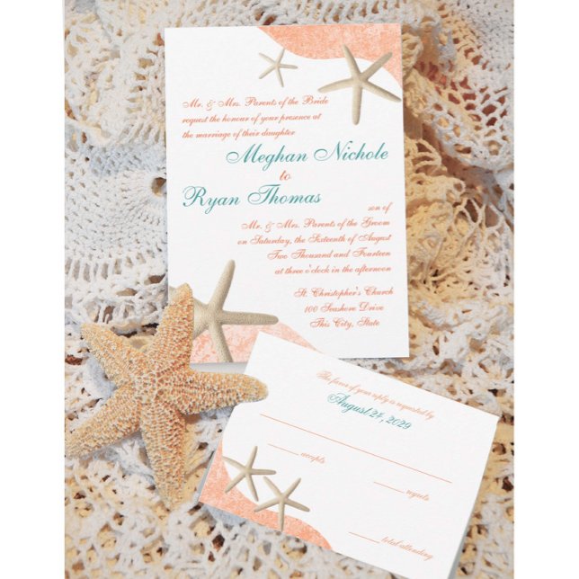 Invitación Naranja tropical de Boda estelar (Subido por el creador)