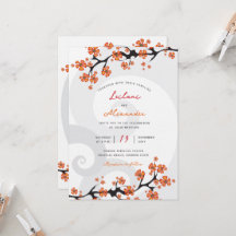 Naranja Tropical Hibiscus Fusion Boda de Swirl