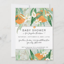 Invitación Naranja una pequeña acuarela cutánea Eucalyptus Du