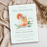 Invitación Naranja verde azulado Cóctel Verde Aniversario cua<br><div class="desc">Elegante colección de cócteles de frutas acuáticas.- es un elegante Ilustracion de acuarela de estilo real de cócteles pastel, rodeado de hierbas y plantas verdes, perfecto para tus fiestas con temas de cóctel. Es muy fácil de personalizar, con sus datos personales. Si necesita cualquier otro producto o personalización que coincida,...</div>