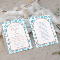 Naranja Verona Sunset Blue Flowers Boda