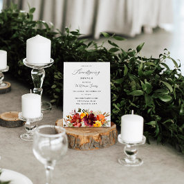 Invitación Naranja y Amarillo Oro Caída Amistad Floral