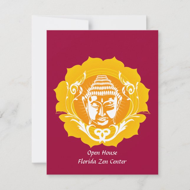 Invitación Naranja y Buda Amarillo (Anverso)