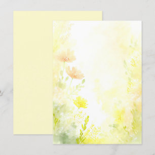 Invitación Naranja y color de agua amarillo boda blanco flora
