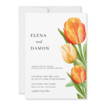 Naranja y Cream Tulip Boda