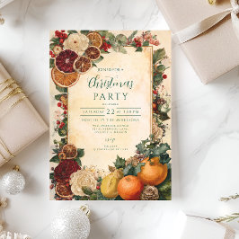 Invitación Naranja y Navidades de frutas secos y rusos
