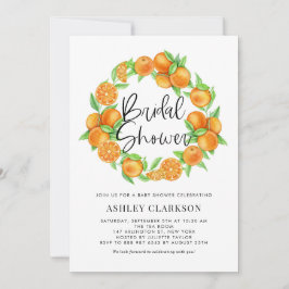 Invitación Naranjas acuáticos Wreath Summer Bridal Shower