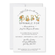 Naranjas de acuarela un poco cursi Baby Shower