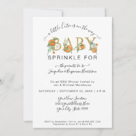 Invitación Naranjas de acuarela un poco cursi Baby Shower