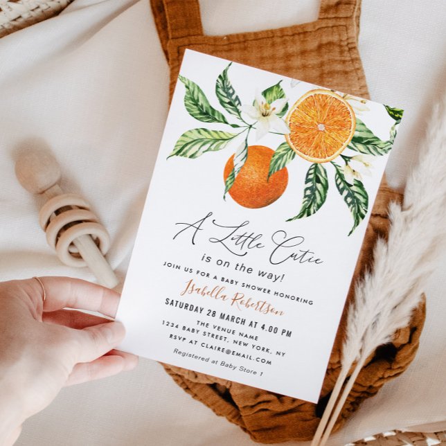 Invitación naranjas de cítricos con guión bonito (Subido por el creador)