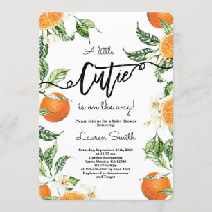 Invitación Naranjas de ciudades Baby Shower