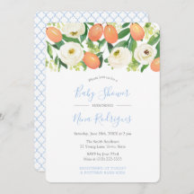 Naranjas de invierno Baby Blue White Boy Baby Show