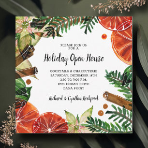 Invitación Naranjas de moda y Navidades de canela