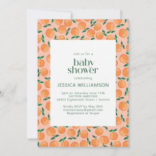Invitación Naranjas de verano color de agua de fruta Baby Sho