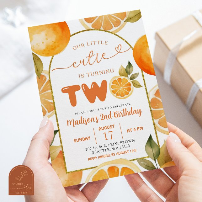 Invitación Naranjas del Arco Pequeña Corbata cumple dos años (Subido por el creador)