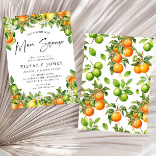 Invitación Naranjas modernos Lemon Citrus Bridal Shower