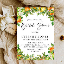 Invitación Naranjas modernos Lemon Citrus Bridal Shower