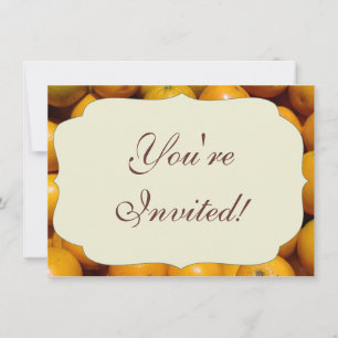 Invitación Naranjas naranja del mercado de fruta de Florida