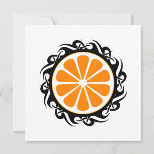 Invitación naranjas tribales
