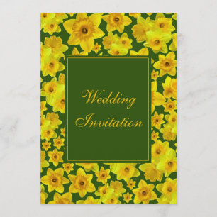 Invitación Narciso de primavera amarillo - Boda