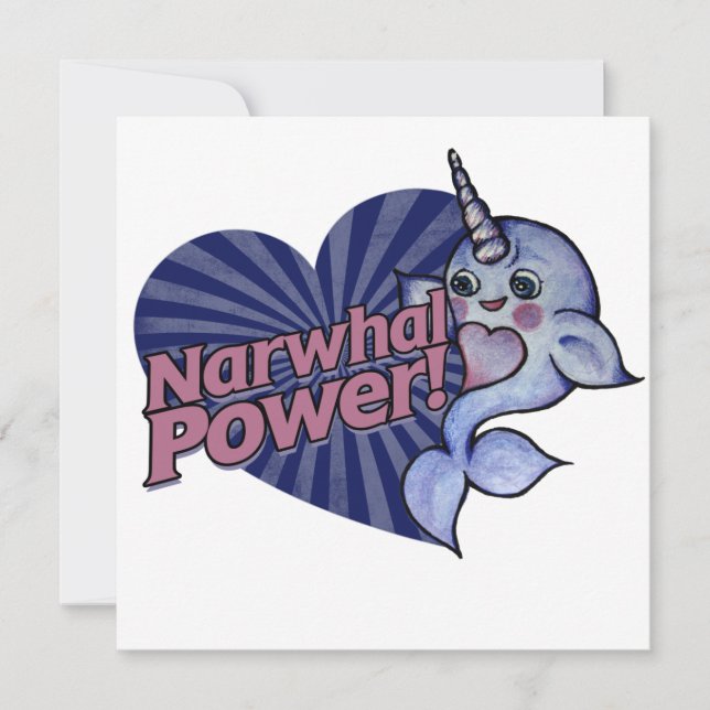 Invitación Narwhal Power (Anverso)