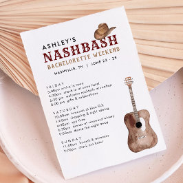 Invitación Nash Bash Nashville Recorrido de fin de semana de 