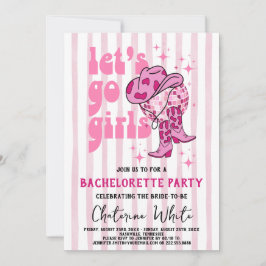 Invitación Nashville Bachelorette Rodeo Weekend Itinerario