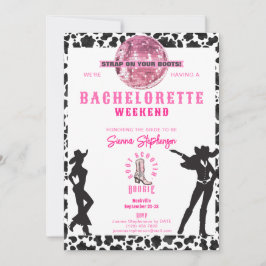 Invitación Nashville Cowgirl Disco Rodeo Bachelorette Weekend