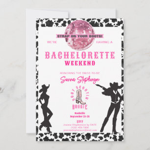 Invitación Nashville Cowgirl Disco Rodeo Bachelorette Weekend