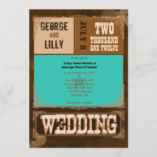 Invitación Nashville invita:  Turquesa