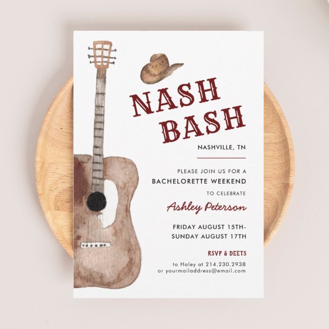 Invitación Nashville Nash Bachelorette Party Nash Bash (Subido por el creador)