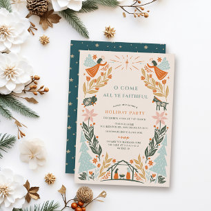Invitación Natividad Angels Fiesta de feriado de Navidades re