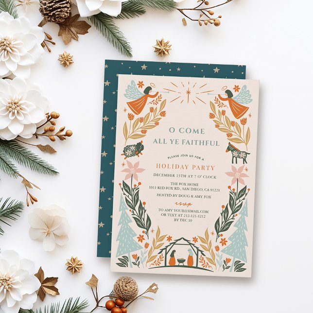 Invitación Natividad Angels Fiesta de feriado de Navidades re (Subido por el creador)