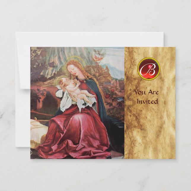 INVITACIÓN NATIVIDAD CON ÁNGELES - MÁGICA DE NAVIDADES MONOGR (Anverso)