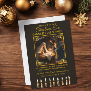 Invitación Natividad del servicio de velas de navidades