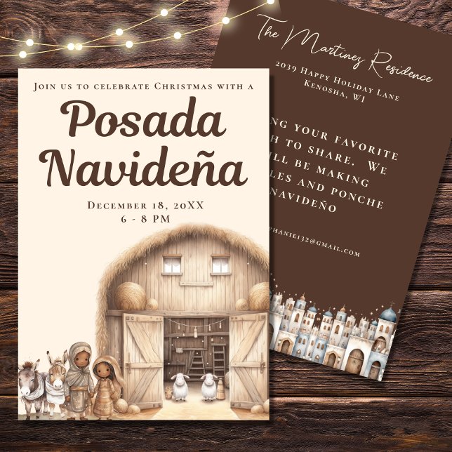 Invitación Natividad Festividad Mexicana Posada Navideña (Subido por el creador)