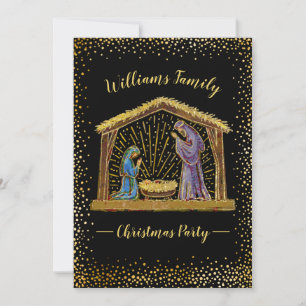 Invitación Natividad Fiesta del Oro Negro de navidad