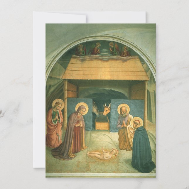 Invitación Natividad por Fra Angelico (Anverso)