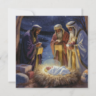 Invitación Natividad tradicional de los tres Reyes Magos